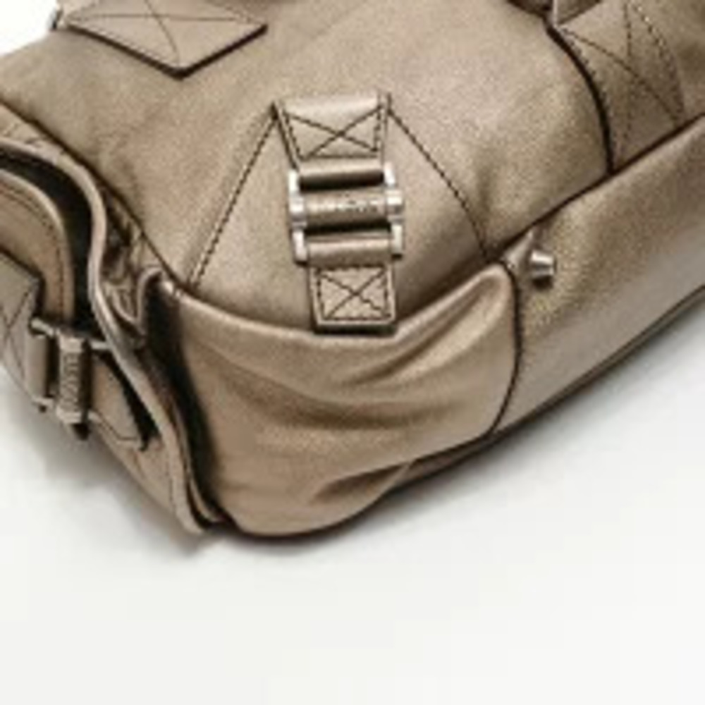 Christian Dior Leather Metallic Bronze Tan Street Boston Bag Shoulder Brown - Picture 5 of 13